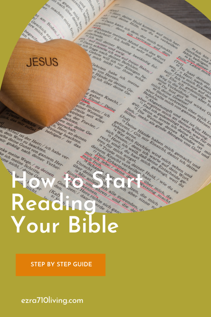 Blog explaining how to start reading your bible in five easy steps.