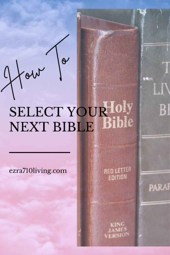 Types of Bibles Guide - Ezra 710 Living